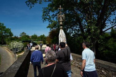 Despedida del Ángel de Aralar de Pamplona.