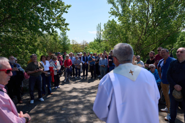 Despedida del Ángel de Aralar de Pamplona.