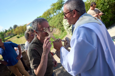 Despedida del Ángel de Aralar de Pamplona.