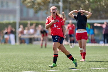 Rabia de Saioa Churruca al anotar el empate a uno