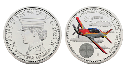 Anverso y reverso de la tercera moneda con la princesa Leonor como protagonista