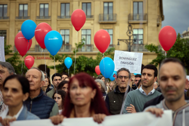 Manifestación organizada por el Sindicato Médico y el Colegio de Médicos en Pamplona.