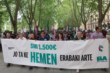 Fotos de la manifestación del sindicato ELA por el 1 de mayo