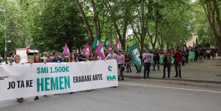 Fotos de la manifestación del sindicato ELA por el 1 de mayo