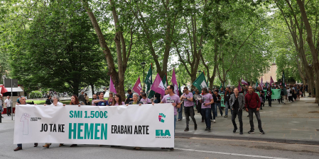 Fotos de la manifestación del sindicato ELA por el 1 de mayo