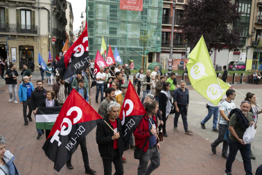 Manifestación de CGT, LKN, CNT y ESK por el 1 de mayo