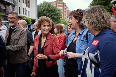 Fotos de la manifestación del UGT - CC OO por el 1 de mayo en Pamplona