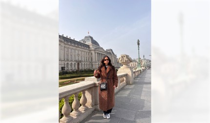 Julia Gil en el Palacio Real de Bruselas.