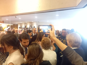 La reina, en el interior del MUN