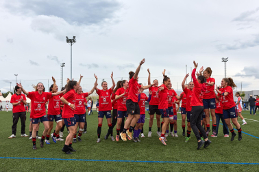 Partido de vuelta playoff de ascenso entre Osasuna Femenino B y Mallorca Internacional.