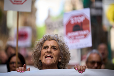 Fotos de la manifestación convocada por la Coordinadora de Plataformas Vecinales contra las plantas de biogás en Navarra