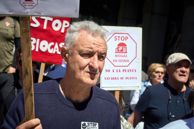 Fotos de la manifestación convocada por la Coordinadora de Plataformas Vecinales contra las plantas de biogás en Navarra