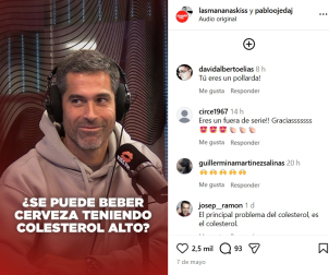 El nutricionista Pablo Ojeda desmonta mitos sobre la cerveza y el colesterol