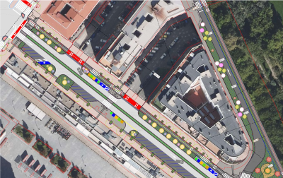 Plano de las obras en Monasterio de Urdax y Vuelta del Castillo