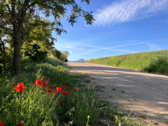 Buen tiempo y día primaveral en la comarca de Pamplona