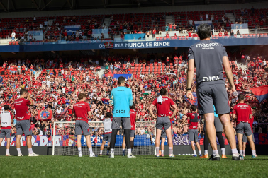 El osasunismo se conjuró este viernes, 22 de mayo, en el estadio de El Sadar para apoyar a los suyos antes del vital encuentro de última jornada contra el Getafe