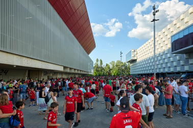 El osasunismo se conjuró este viernes, 22 de mayo, en el estadio de El Sadar para apoyar a los suyos antes del vital encuentro de última jornada contra el Getafe