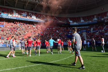 El osasunismo se conjuró este viernes, 22 de mayo, en el estadio de El Sadar para apoyar a los suyos antes del vital encuentro de última jornada contra el Getafe