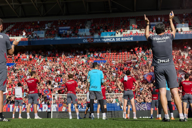 El osasunismo se conjuró este viernes, 22 de mayo, en el estadio de El Sadar para apoyar a los suyos antes del vital encuentro de última jornada contra el Getafe