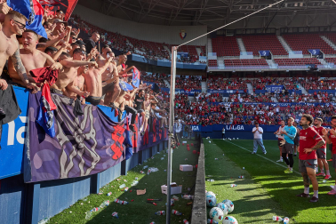 El osasunismo se conjuró este viernes, 22 de mayo, en el estadio de El Sadar para apoyar a los suyos antes del vital encuentro de última jornada contra el Getafe