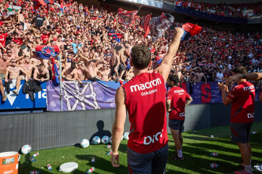 El osasunismo se conjuró este viernes, 22 de mayo, en el estadio de El Sadar para apoyar a los suyos antes del vital encuentro de última jornada contra el Getafe