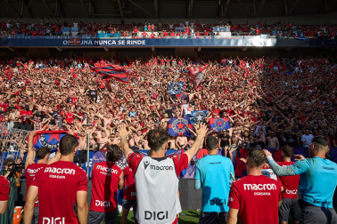 El osasunismo se conjuró este viernes, 22 de mayo, en el estadio de El Sadar para apoyar a los suyos antes del vital encuentro de última jornada contra el Getafe