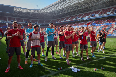 El osasunismo se conjuró este viernes, 22 de mayo, en el estadio de El Sadar para apoyar a los suyos antes del vital encuentro de última jornada contra el Getafe