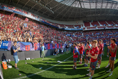 El osasunismo se conjuró este viernes, 22 de mayo, en el estadio de El Sadar para apoyar a los suyos antes del vital encuentro de última jornada contra el Getafe