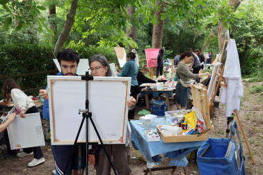 Concurso de pintura al aire libre organizado por la Mancomunidad de la Comarca de Pamplona