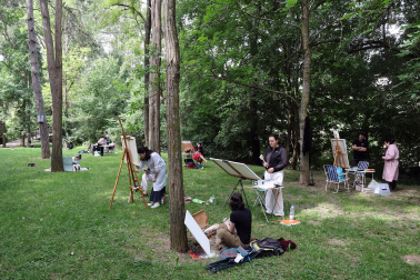 Concurso de pintura al aire libre organizado por la Mancomunidad de la Comarca de Pamplona