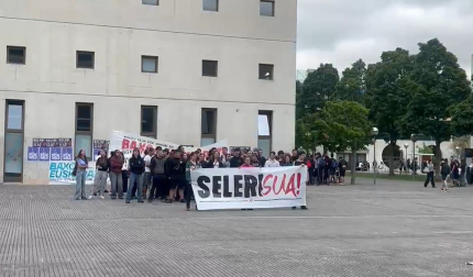 Vídeo de la protesta contra la PAU en la UPNA