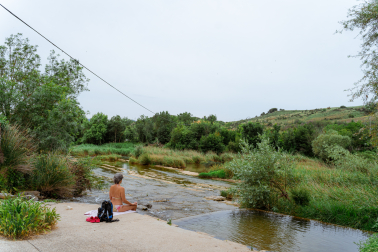 Zona de río, ideal para un chapuzón veraniego, junto al lavadero de Ibero