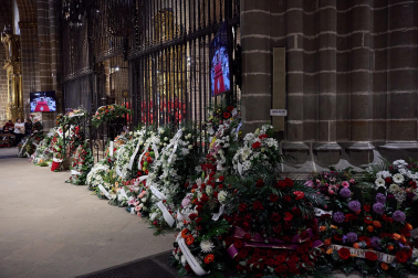 Funeral en la Catedral de Pamplona por los policías forales fallecidos en Elgoibar