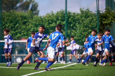 Foto de las finales del Torneo Santi Macaya de fútbol celebrado en el colegio Luis Amigó.