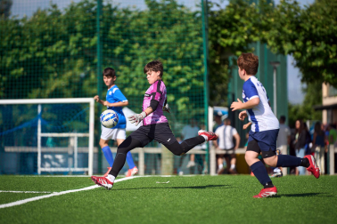 Foto de las finales del Torneo Santi Macaya de fútbol celebrado en el colegio Luis Amigó.