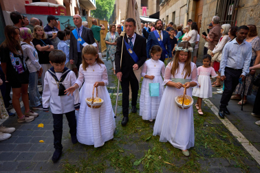 Foto de la procesión del Corpus Christi en Pamplona.