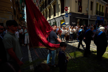 Foto de la procesión del Corpus Christi en Pamplona.