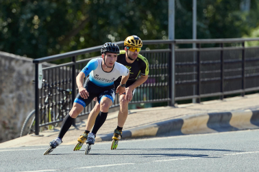 Foto de la maratón P2P de patinaje Pamplona-Puente la Reina.