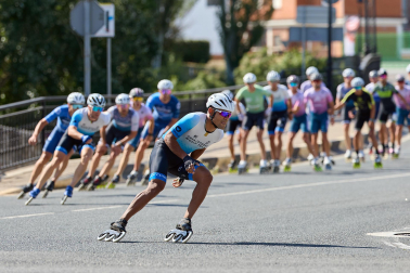 Foto de la maratón P2P de patinaje Pamplona-Puente la Reina.