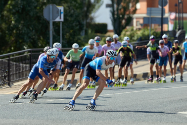 Foto de la maratón P2P de patinaje Pamplona-Puente la Reina.