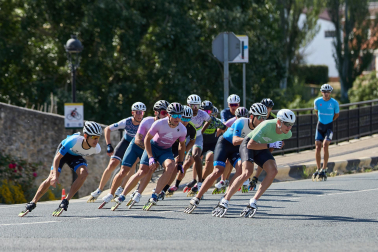 Foto de la maratón P2P de patinaje Pamplona-Puente la Reina.