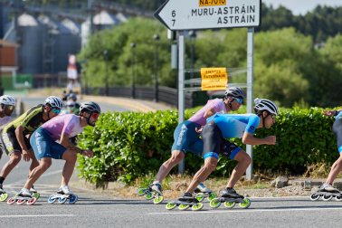 Foto de la maratón P2P de patinaje Pamplona-Puente la Reina.