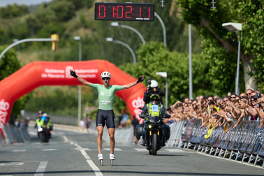 Foto de la maratón P2P de patinaje Pamplona-Puente la Reina.