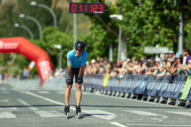 Foto de la maratón P2P de patinaje Pamplona-Puente la Reina.