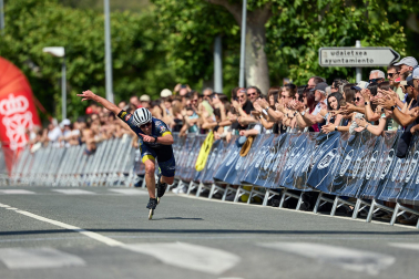 Foto de la maratón P2P de patinaje Pamplona-Puente la Reina.