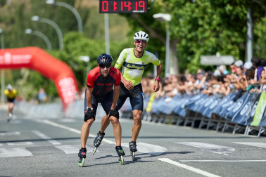 Foto de la maratón P2P de patinaje Pamplona-Puente la Reina.