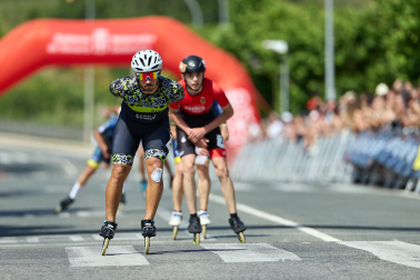 Foto de la maratón P2P de patinaje Pamplona-Puente la Reina.