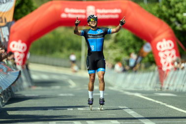 Foto de la maratón P2P de patinaje Pamplona-Puente la Reina.