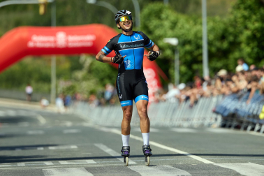 Foto de la maratón P2P de patinaje Pamplona-Puente la Reina.