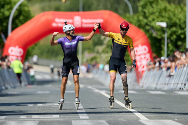 Foto de la maratón P2P de patinaje Pamplona-Puente la Reina.